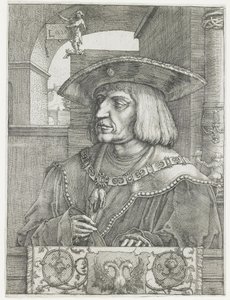 Emperador Maximiliano I, 1520 de Lucas van Leyden